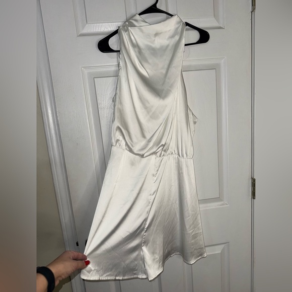 White Satin Romper - Picture 5 of 10